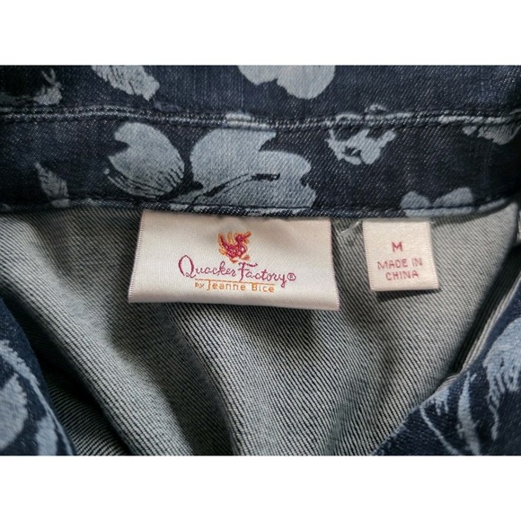 Quacker‎ Factory Floralicious Snap Front Jacket 681255 Medium - Picture 16 of 16